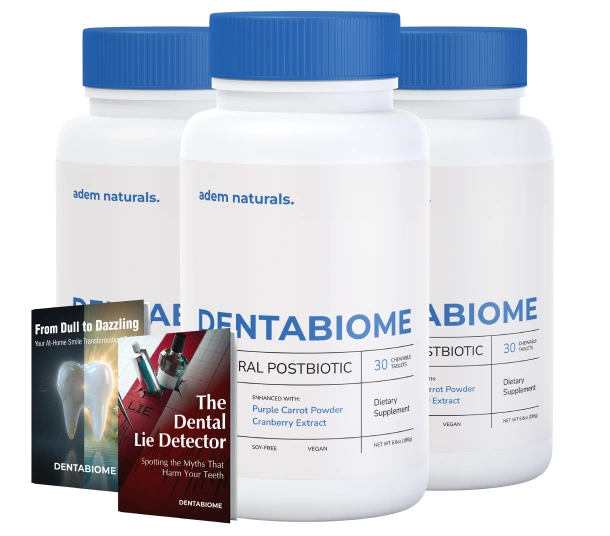 DentaBiome 3 bottle package â€” 90 day supply with two free bonus guides